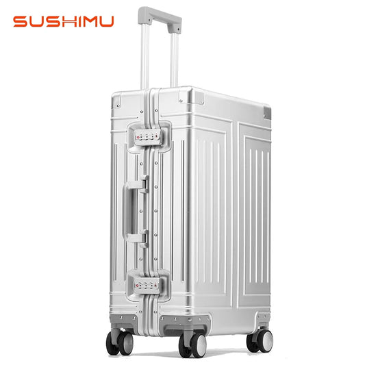 100% Aluminum-magnesium Travel Suitcase